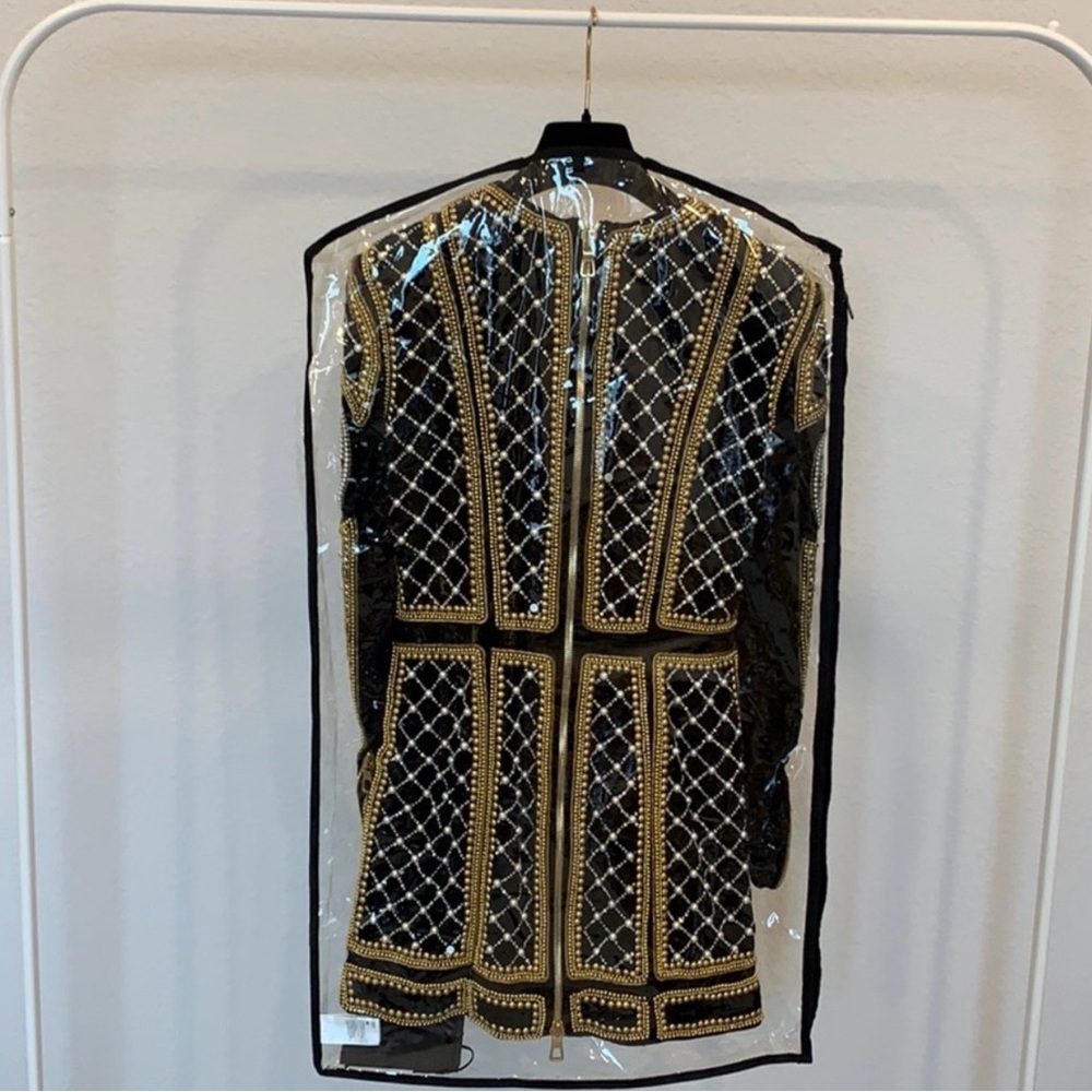 Balmain x H&M Eagle Embroidered Beaded Dress US 4 RARE NEW YEARS PARTY - Picture 7 of 7